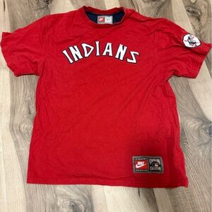 Nike Red Cleveland Indians Cooperstown Collection T-Shirt M